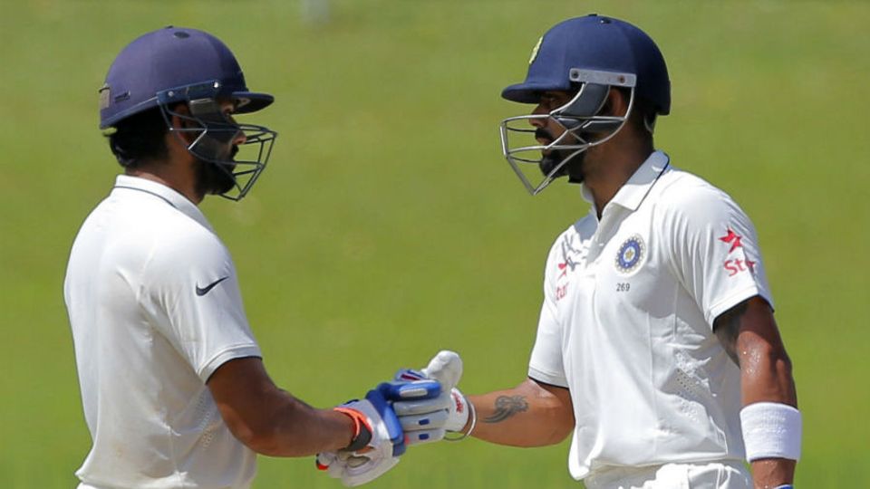 Resuming from an overnight score of 21 for 3, Virat Kohli and Rohit Sharma added 57 for the fourth wicket and steadied the innings