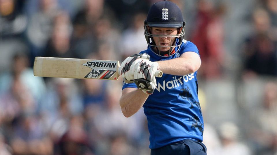 Eoin Morgan endured some difficult moments against Cummins' pace but soon got into his stride
