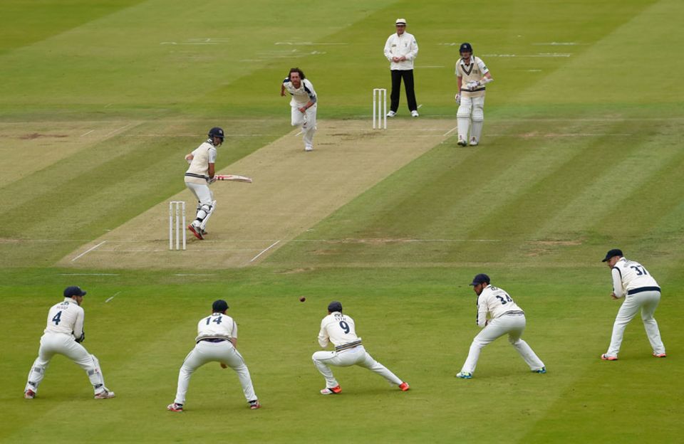Ryan Sidebottom claimed four wickets in an immaculate opening spell to put Yorkshire on their way