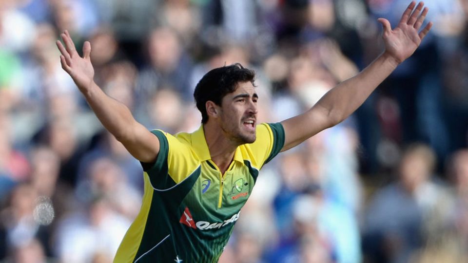 Mitchell Starc's opening over was eventful: his second delivery saw Jason Roy given out lbw, then the decision overturned on review; two balls later, umpire Joel Wilson again raised his finger. Roy decided not to use the DRS only for Hawk-Eye to show the ball missing leg stump