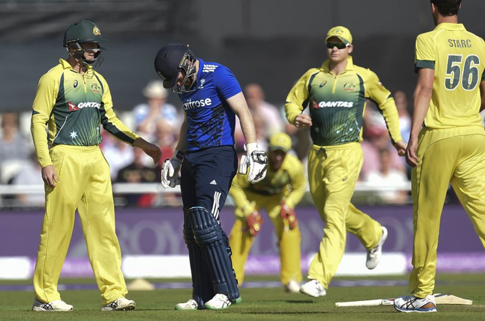 ...Australia's players were quick to show their concern and immediately came to his aid