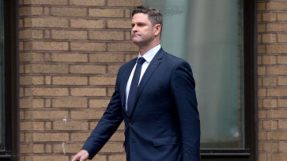 Chris Cairns arrives at Southwark Crown Court on the first morning of his perjury trial