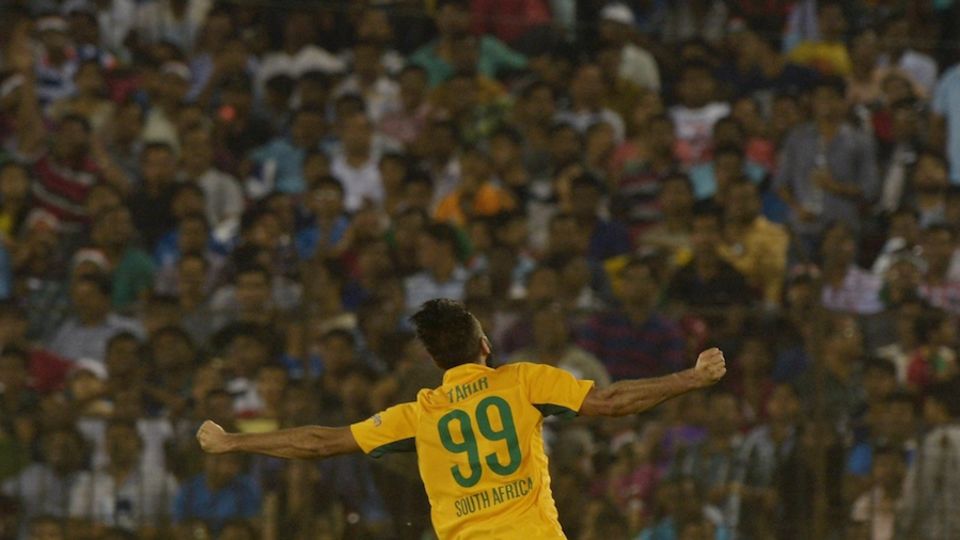 Imran Tahir then removed Raina and Harbhajan Singh off consecutive deliveries to leave India 69 for 7