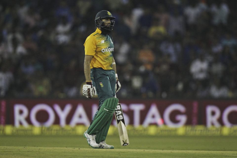 Hashim Amla went early, caught at leg slip off R Ashwin, who took the new ball for India