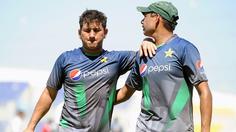 Yasir Shah walked off the field in discomfort after hurting his back during a training session