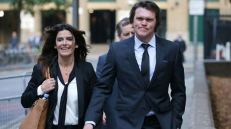 Lou Vincent arrives at Southwark Crown Court with his partner