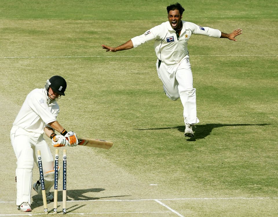 Chief destroyer: Shoaib Akhtar took 17 wickets in the three Tests