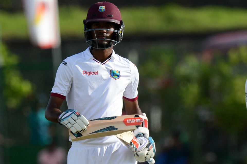 Dhammika Prasad kicked things off for Sri Lanka and broke Kraigg Brathwaite's bat in the first over