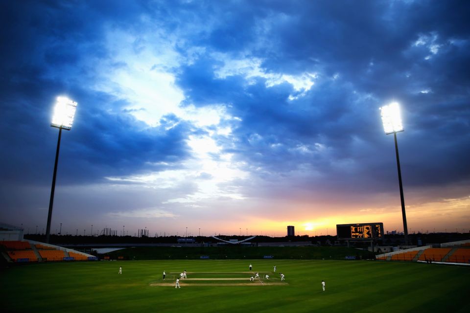 The MCC v Yorkshire Champion County match under lights in Abu Dhabi in March this year