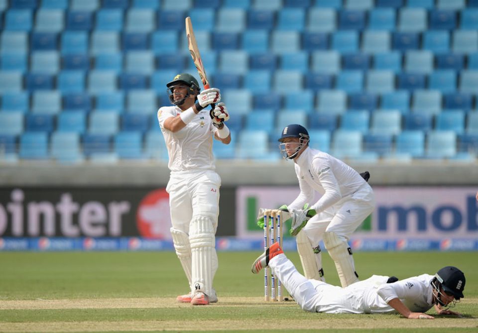 Misbah-ul-Haq helped steady the innings during a stand of 93 with Younis Khan