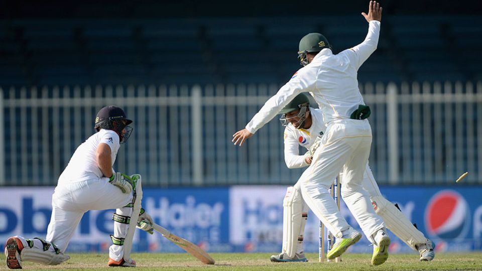 But, after tea, Yasir lured Bell out of his crease to be stumped for 40