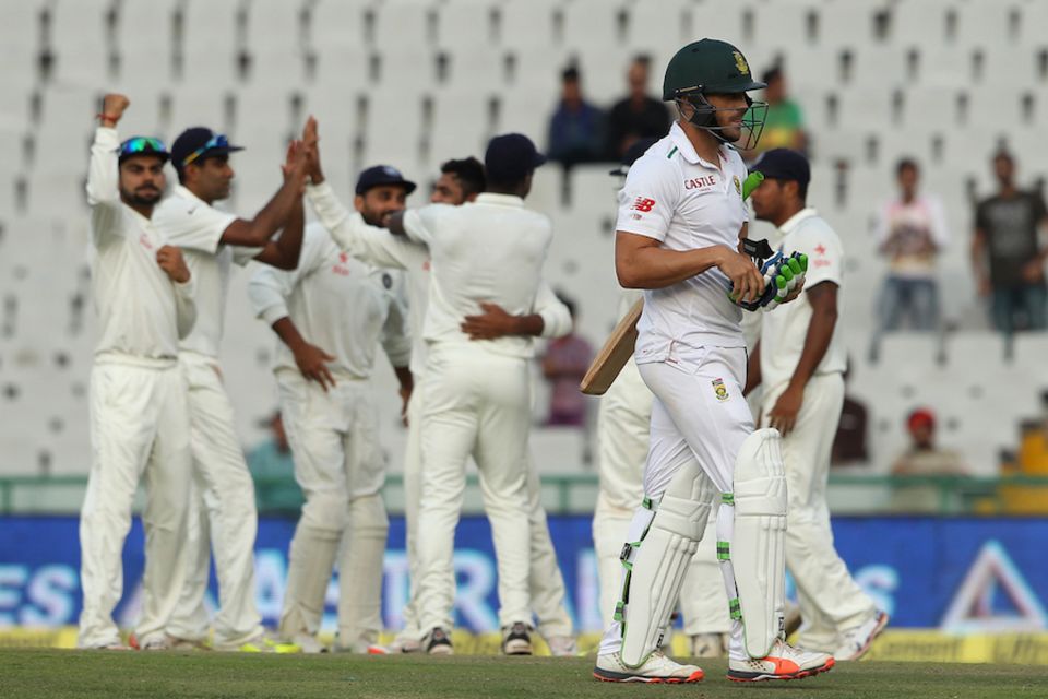 Faf du Plessis lasted just 10 balls in the Test, scoring just one run