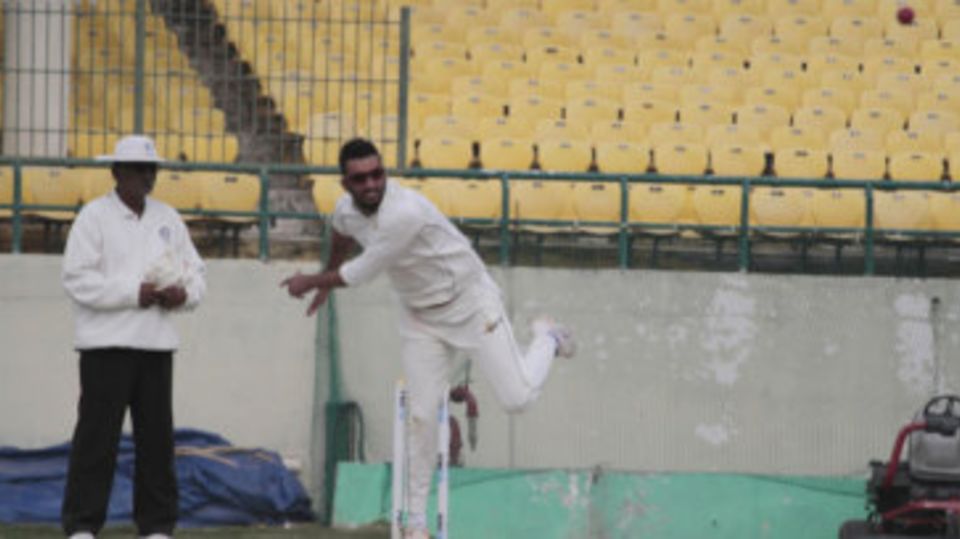 Bipul Sharma sends down a delivery