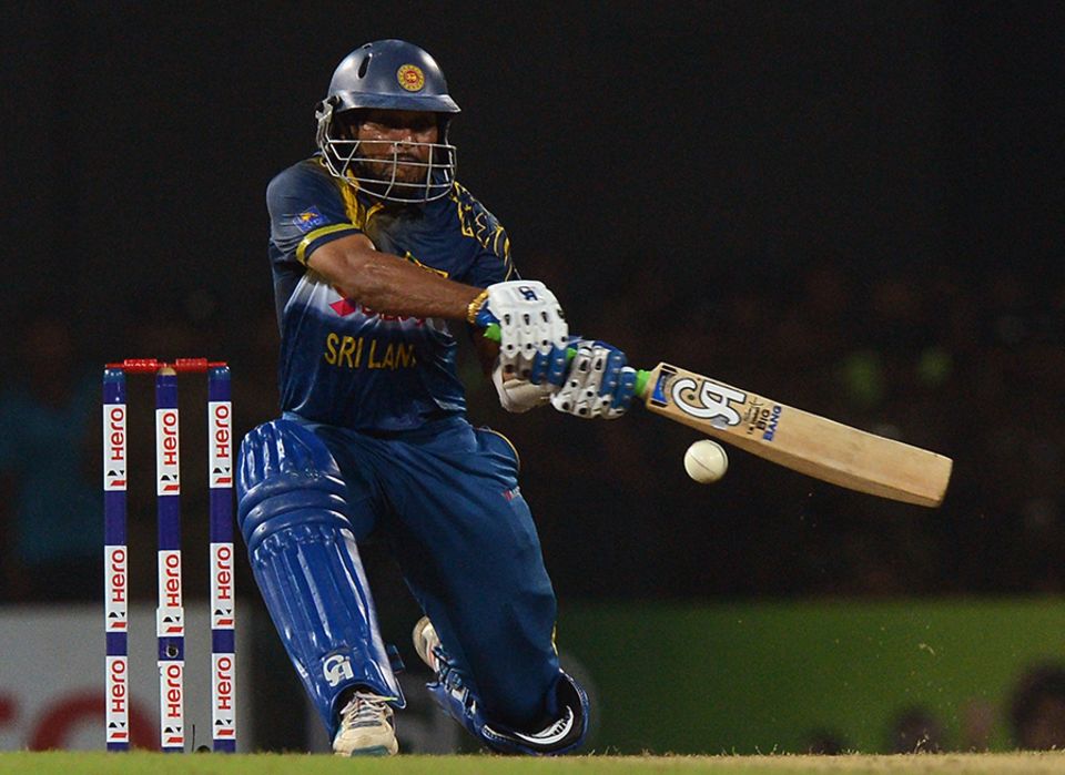 Dilshan was caught in the very next over trying to clear the cover boundary by playing a switch hit off Ravi Rampaul and the score became 102 for 4