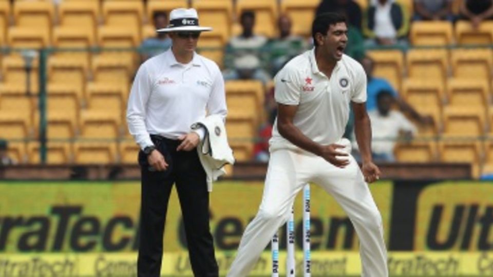R Ashwin lets out a roar