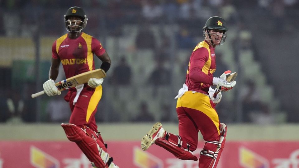 Malcolm Waller and Luke Jongwe then put Zimbabwe's chase back on track with a 55-run stand, scoring at over eight runs per over