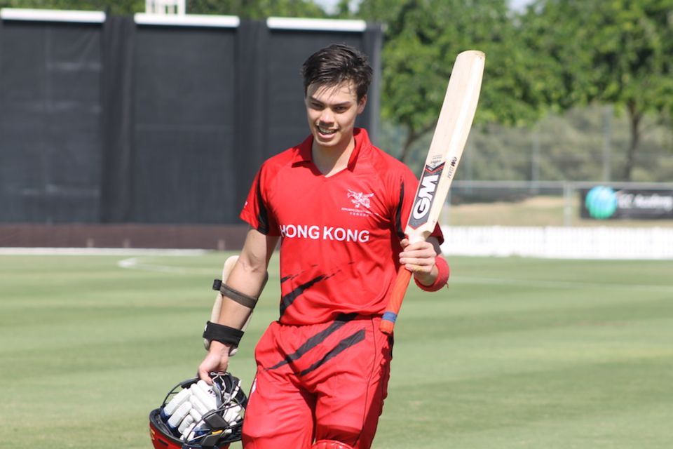 Chapman after his ODI debut hundred for Hong Kong