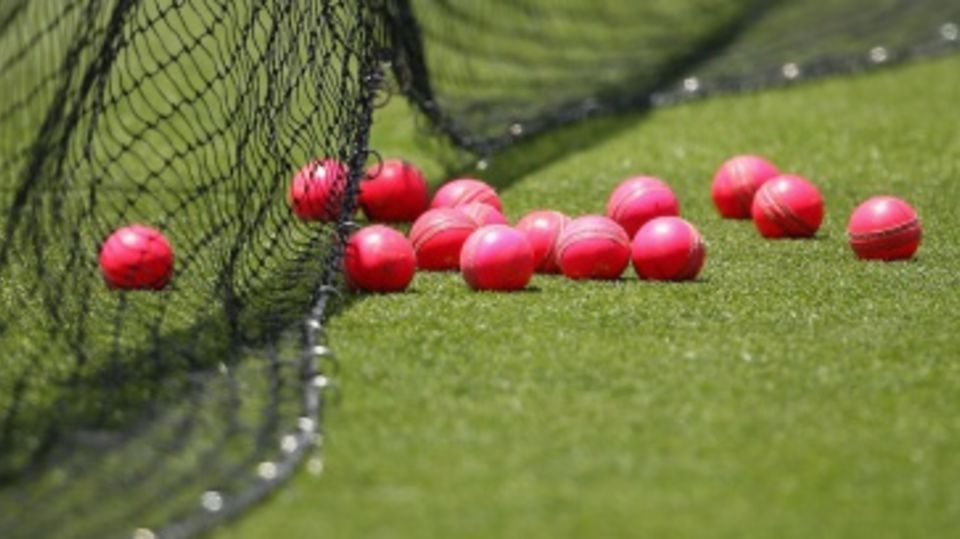 Pink balls at the practice nets ahead of the day-night Test