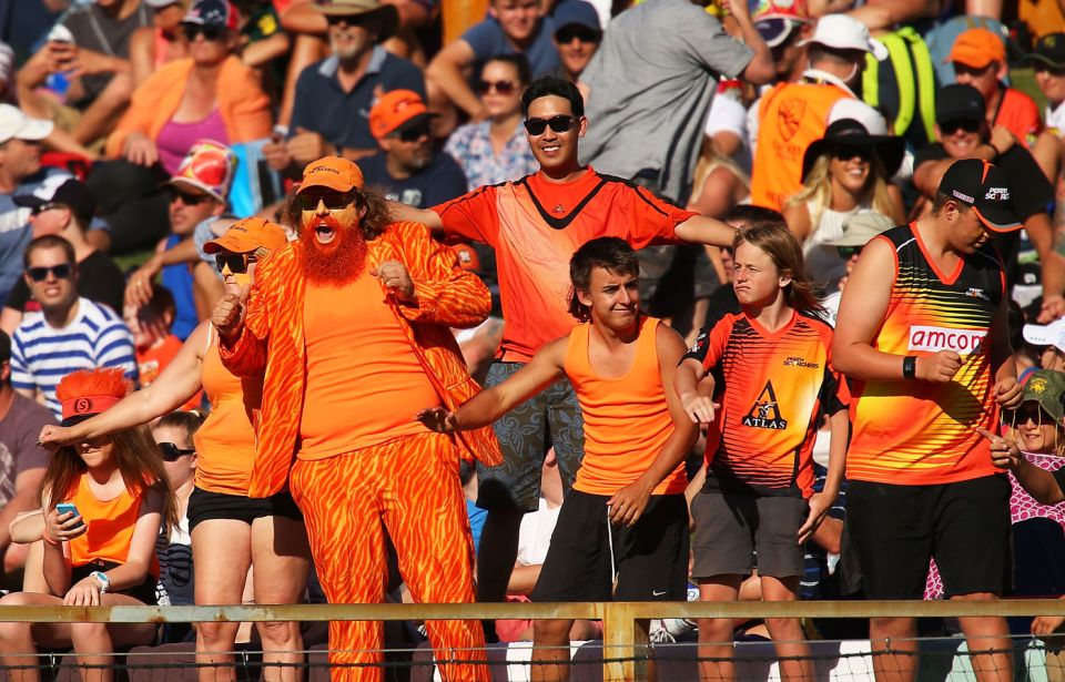 "If you go to a Perth Scorchers game you'd think that club has been around for 30 to 40 years. Everyone is wearing the orange gear, it's incredibly parochial"