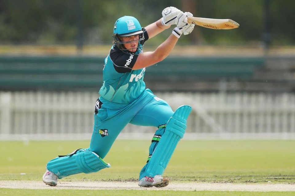 Brisbane Heat's Grace Harris hit 103 off 55 balls against Scorchers in Perth last month