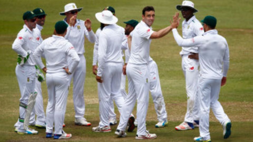 Kyle Abbott celebrated an early wicket