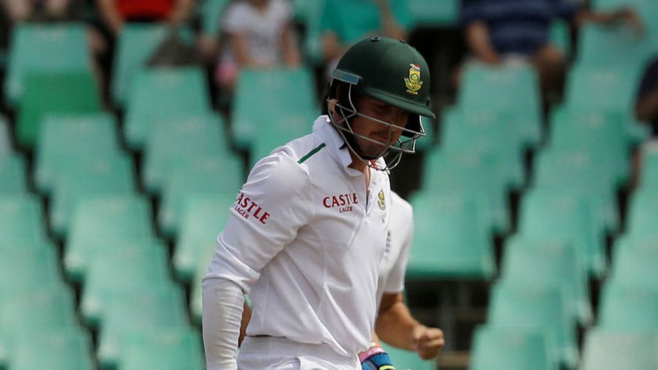 Having been set 416 to win, South Africa got off to a good start through Dean Elgar and Stiaan van Zyl. They put on 53 before van Zyl was bowled through the gate