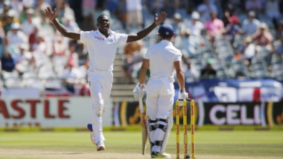 Kagiso Rabada removed James Taylor first ball after tea