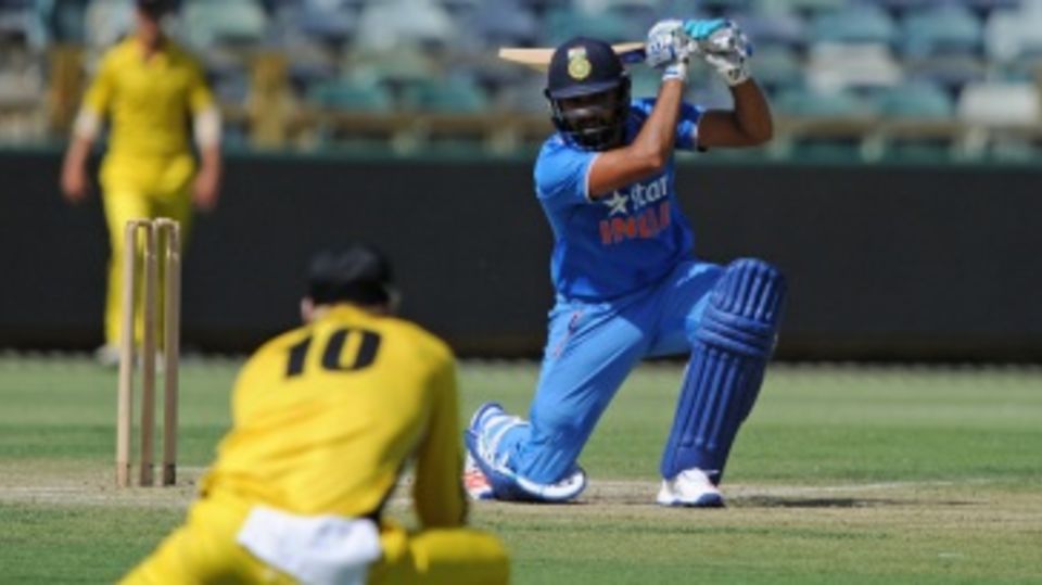 Rohit Sharma drives through cover during his 67