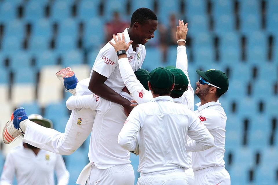 Kagiso Rabada was in the wickets again as he ripped out the rest of England's batting, finishing with the <a href="http://stats.espncricinfo.com/ci/engine/stats/index.html?class=1;filter=advanced;orderby=wickets;team=3;template=results;type=bowling;view=match" target="_blank">second best figures</a> in South Africa history