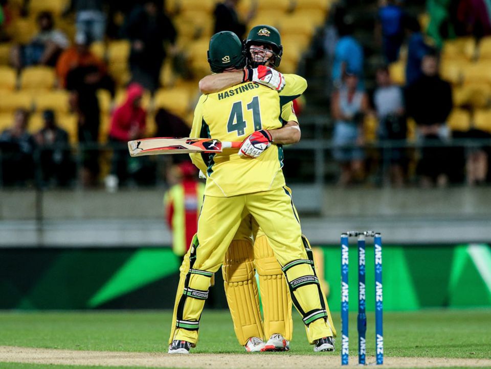 Mitchell Marsh and John Hastings added an unbeaten 86-run partnership that kept Australia alive in the series