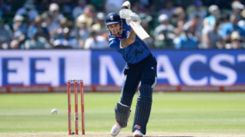 Alex Hales anchored England's reply with a 68-ball half-century