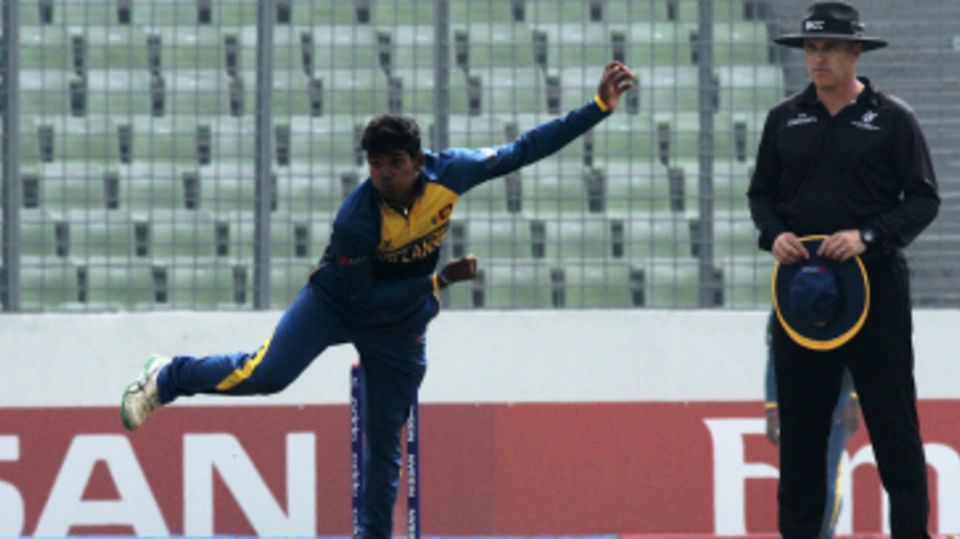 Legspinner Wanidu Hasaranga was Sri Lanka Under-19s' best bowler with returns of 3 for 34
