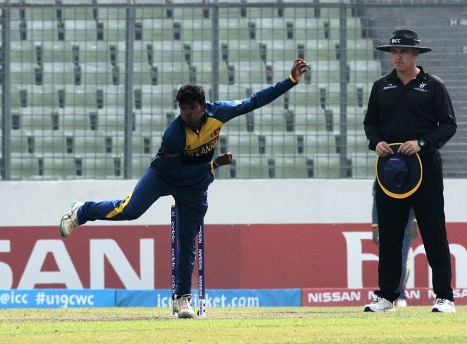 Legspinner Wanidu Hasaranga was Sri Lanka Under-19s' best bowler with returns of 3 for 34