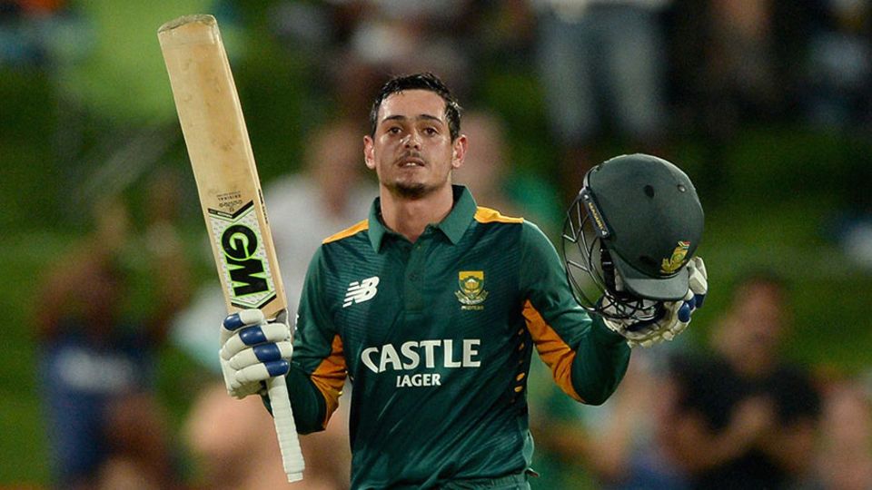De Kock brought up his tenth ODI hundred as South Africa eased towards their target