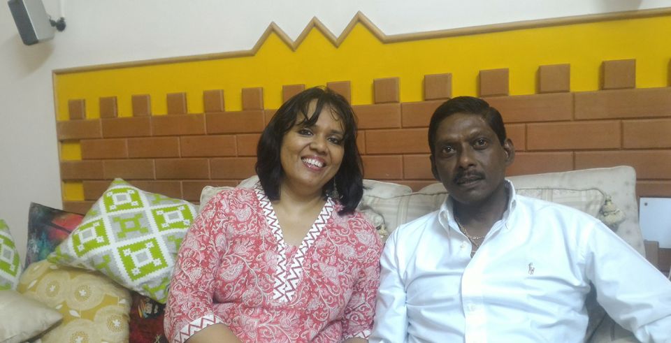 Sivaramakrishnan with his wife, Harini, in his Chennai home