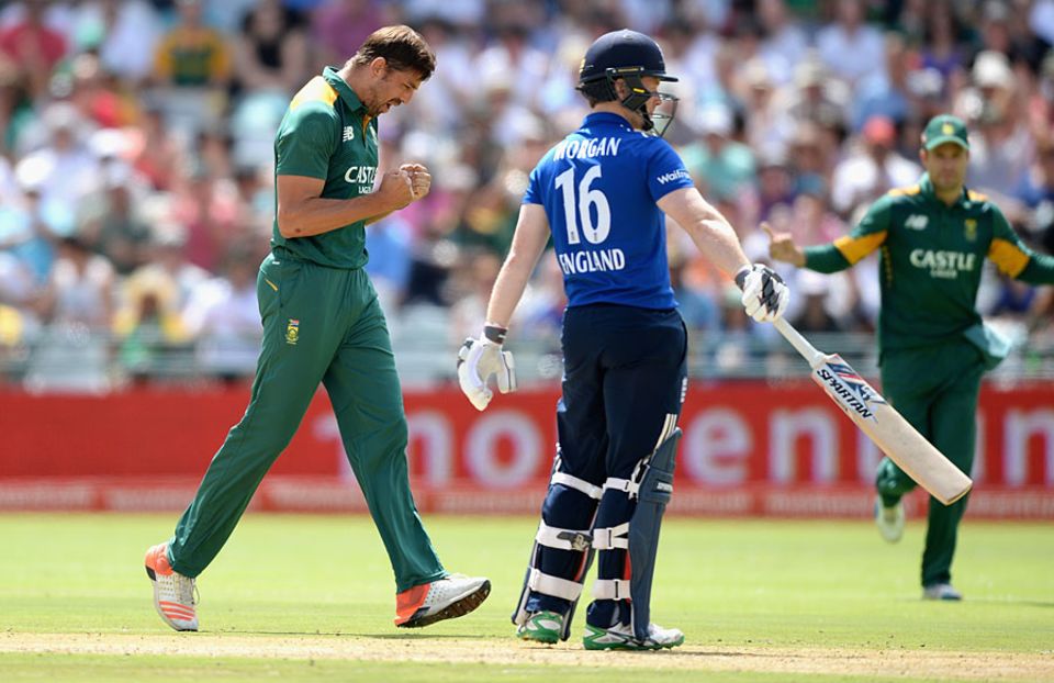 But David Wiese ended Eoin Morgan's lean series when the England captain edged behind