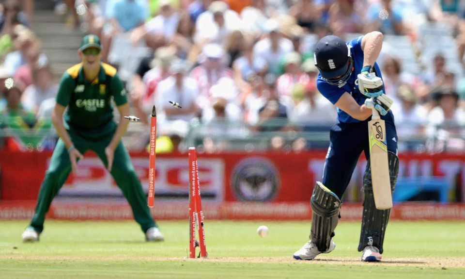 The second of Rabada's wickets was Jos Buttler who edged into his stumps for a duck