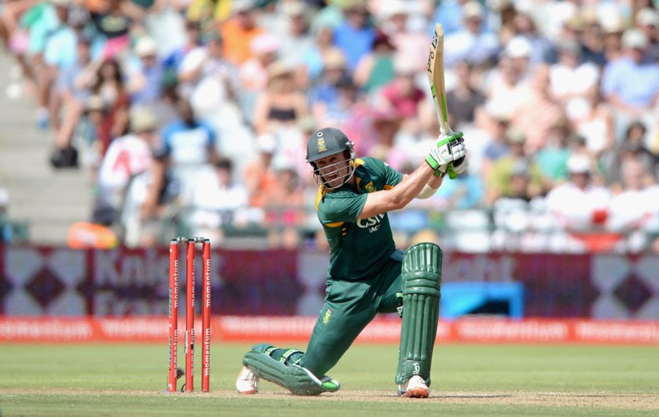 AB de Villiers steadied his side with a 46-ball fifty