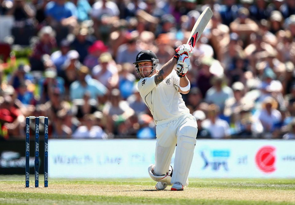 Brendon McCullum benefited from a slice of luck and smashed his way to the fastest Test century
