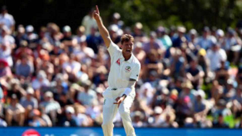James Pattinson picked up the wicket of Martin Guptill early on