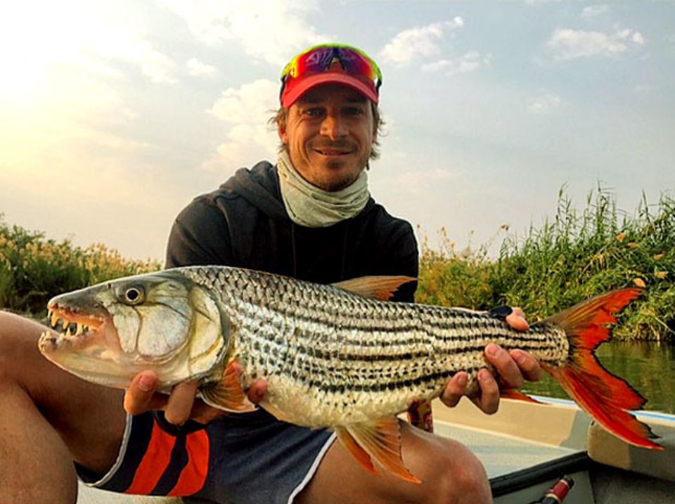 Whatta haul: a catch this size can be as satisfying as a five-for for an enthusiastic fisherman like Steyn