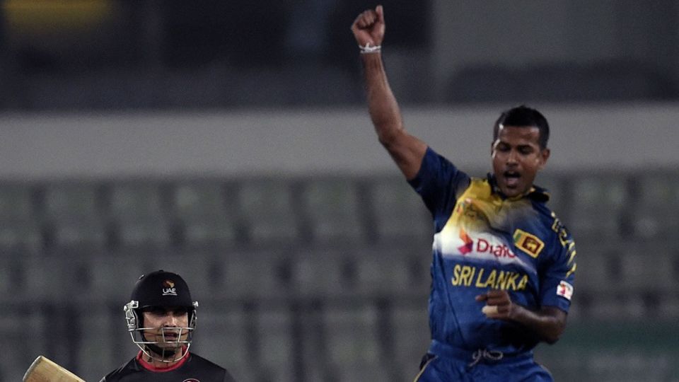 Nuwan Kulasekara produced a double-strike of his own as UAE slumped to 16 for 4 by the fourth over of the chase