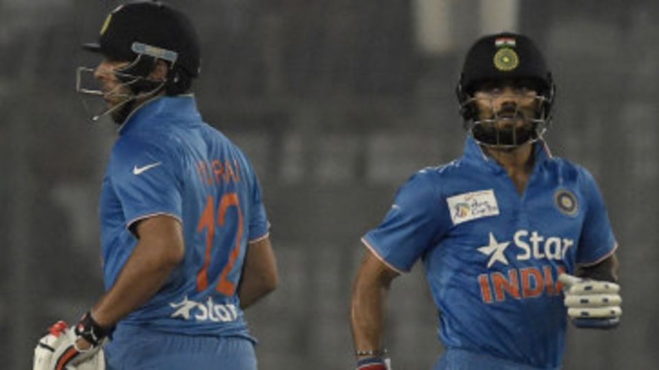 Virat Kohli and Yuvraj Singh shared a 68-run stand