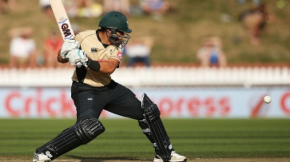 Ross Taylor bats on return from injury