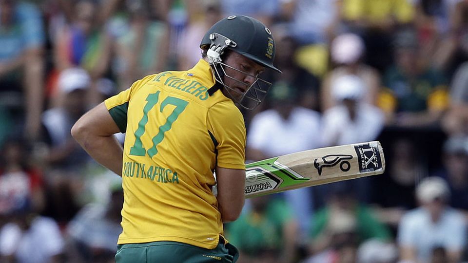 South Africa were inserted at the Wanderers and lost AB de Villiers in the second over