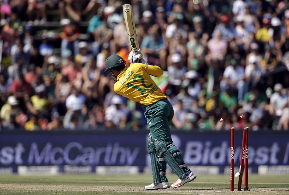 Quinton de Kock looked in good touch for 44 before becoming the second man out
