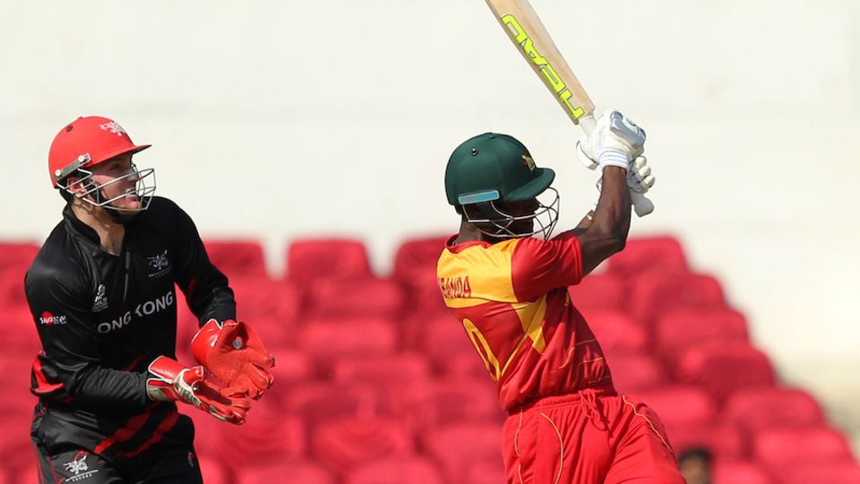 Vusi Sibanda brought up his fifty with a muscled six