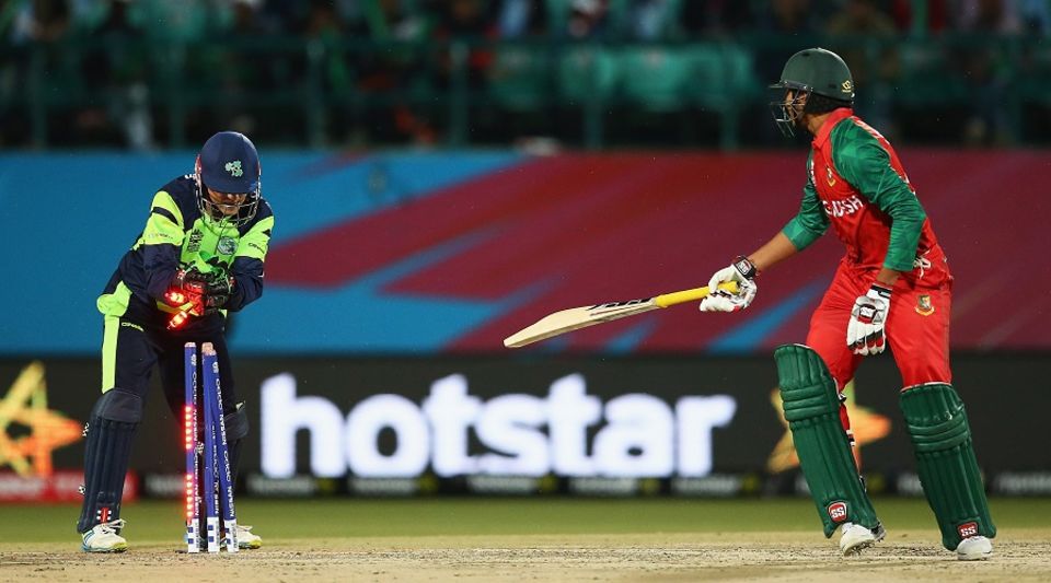 Niall O'Brien stumped Soumya Sarkar but missed a chance to do the same to Tamim Iqbal