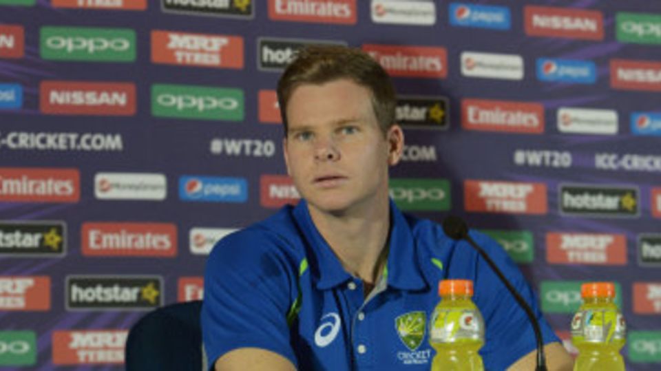 Steven Smith addresses the media during a press conference