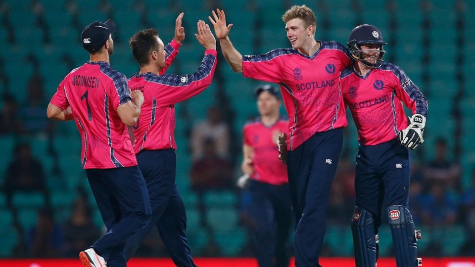 Gavin Main set the tone for Scotland's win with the wicket of Ryan Campbell off his first ball